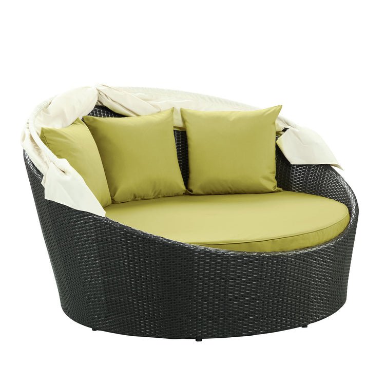 Siesta Canopy Outdoor Patio Daybed - Espresso Peridot