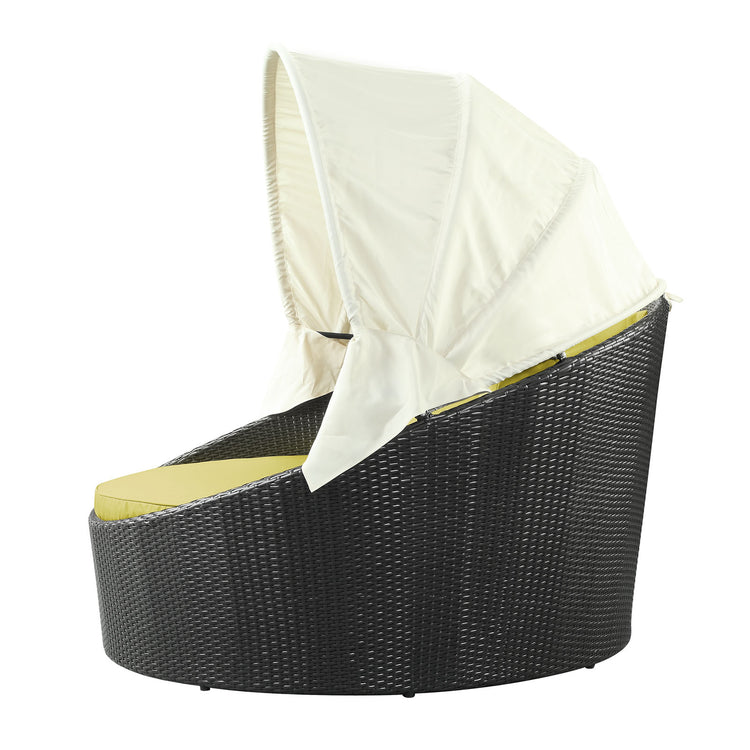 Siesta Canopy Outdoor Patio Daybed - Espresso Peridot