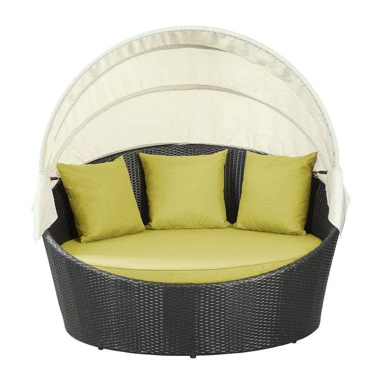 Siesta Canopy Outdoor Patio Daybed - Espresso Peridot