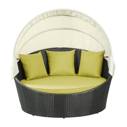 Siesta Canopy Outdoor Patio Daybed - Espresso Peridot