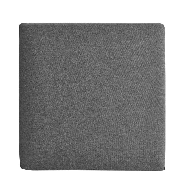 Tahoe Outdoor Patio Powder-Coated Aluminum Ottoman - Gray Charcoal