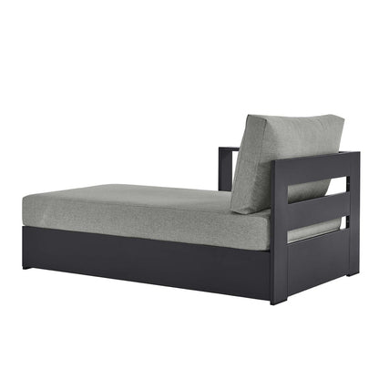 Tahoe Outdoor Patio Powder-Coated Aluminum Modular Left-Facing Chaise Lounge - Gray Gray