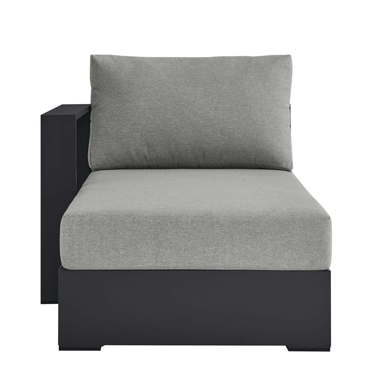 Tahoe Outdoor Patio Powder-Coated Aluminum Modular Left-Facing Chaise Lounge - Gray Gray