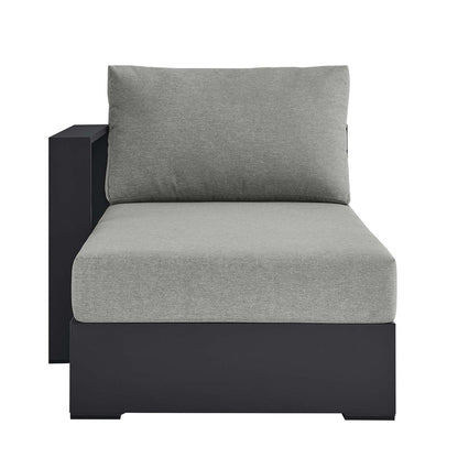 Tahoe Outdoor Patio Powder-Coated Aluminum Modular Left-Facing Chaise Lounge - Gray Gray