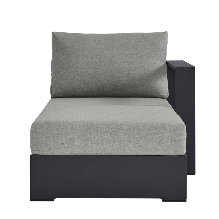 Tahoe Outdoor Patio Powder-Coated Aluminum Modular Right-Facing Chaise Lounge - Gray Gray