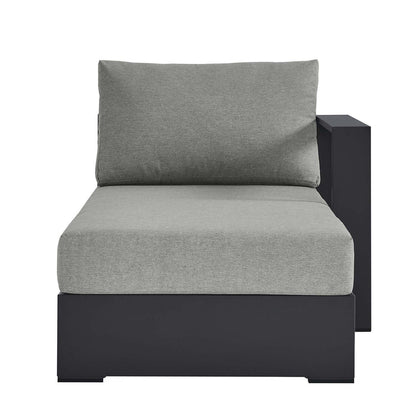 Tahoe Outdoor Patio Powder-Coated Aluminum Modular Right-Facing Chaise Lounge - Gray Gray