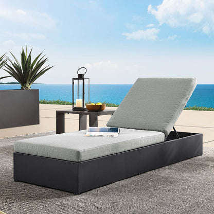 Tahoe Outdoor Patio Powder-Coated Aluminum Chaise Lounge Chair - Gray Gray