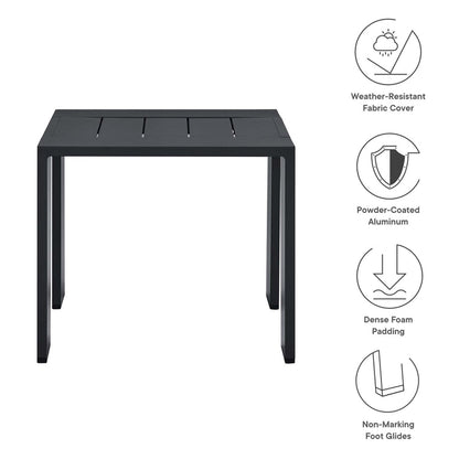 Tahoe Outdoor Patio Powder-Coated Aluminum End Table - Default Title