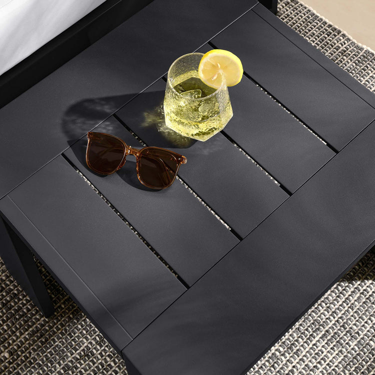 Tahoe Outdoor Patio Powder-Coated Aluminum End Table - Default Title