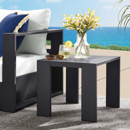 Tahoe Outdoor Patio Powder-Coated Aluminum End Table - Default Title