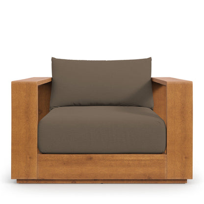 Tahoe Outdoor Patio Acacia Wood Chair - Natural Cocoa
