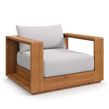 Tahoe 3-Piece Outdoor Patio Acacia Wood Furniture Set - Natural Light Gray