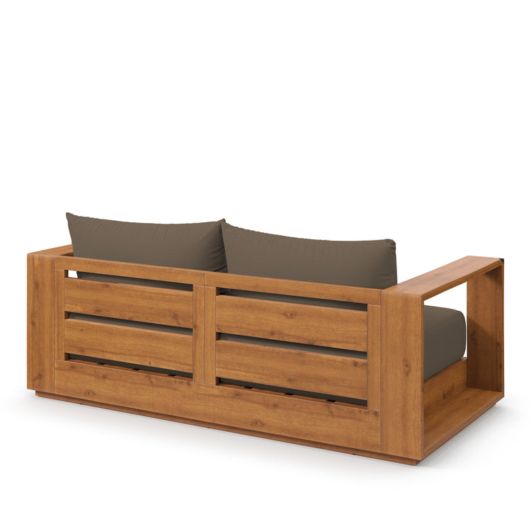 Tahoe Acacia Wood Outdoor Patio Loveseat - Natural Cocoa