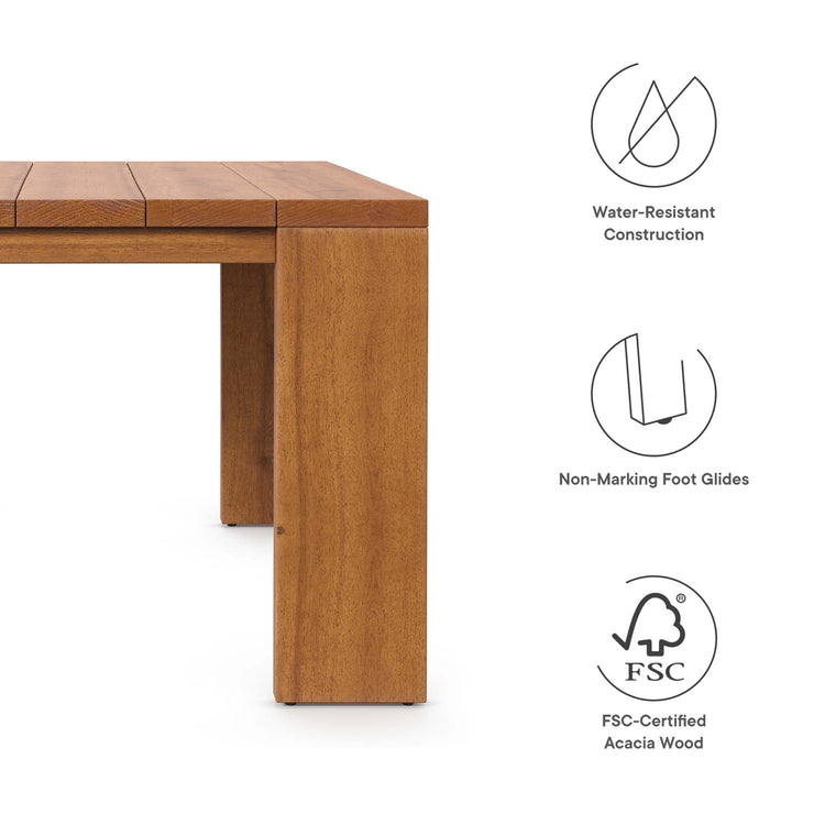 Tahoe Outdoor Patio Acacia Wood Side Table - Default Title