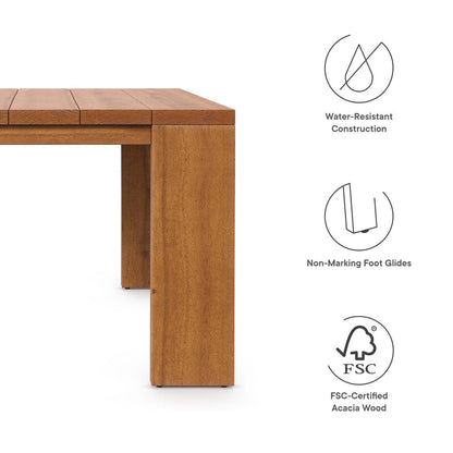 Tahoe Outdoor Patio Acacia Wood Side Table - Default Title