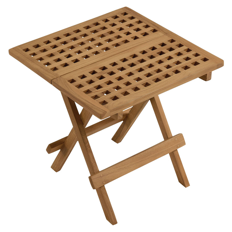 Vienna Outdoor Patio Teak Wood Side Table - Default Title