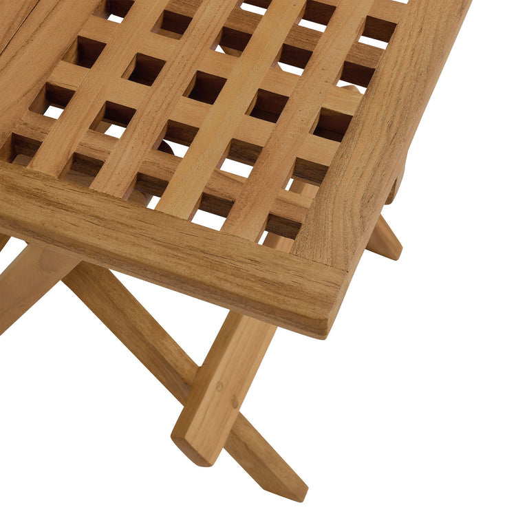 Vienna Outdoor Patio Teak Wood Side Table - Default Title