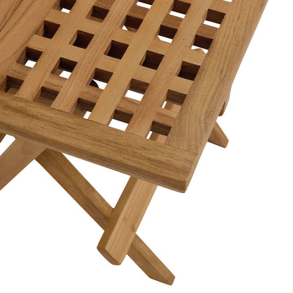 Vienna Outdoor Patio Teak Wood Side Table - Default Title