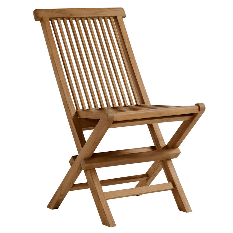 Vienna Outdoor Patio Teak Wood Folding Dining Chairs Set of 4 - Default Title