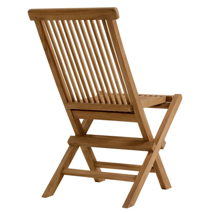 Vienna Outdoor Patio Teak Wood Folding Dining Chairs Set of 4 - Default Title
