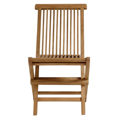 Vienna Outdoor Patio Teak Wood Folding Dining Chairs Set of 4 - Default Title