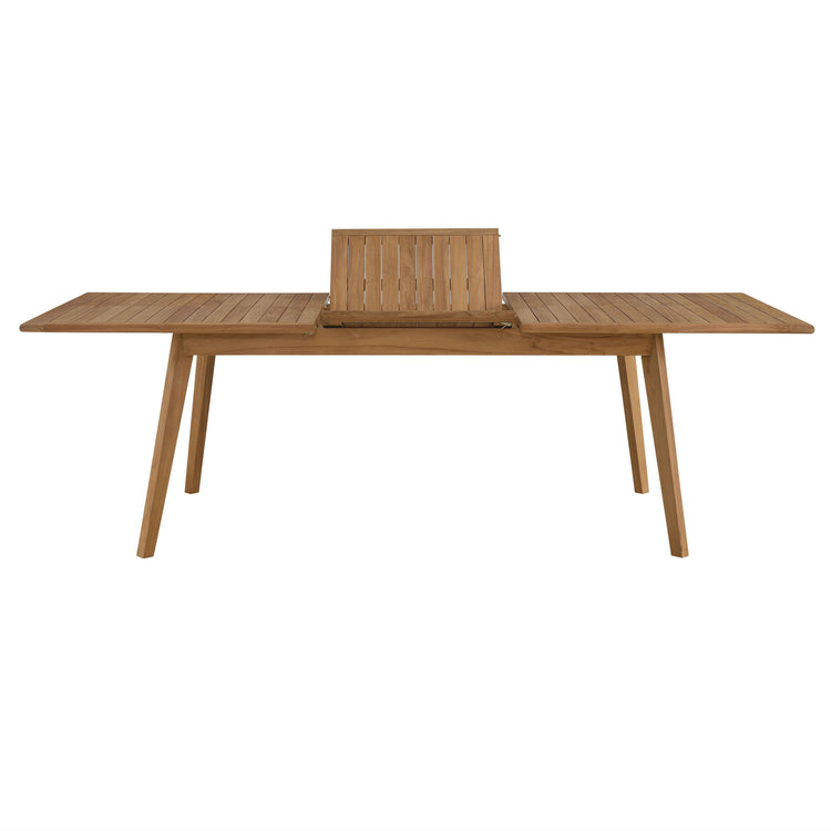 Vienna Outdoor Patio Teak Wood Extendable Dining Table - Default Title