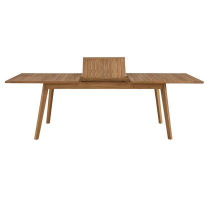 Vienna Outdoor Patio Teak Wood Extendable Dining Table - Default Title