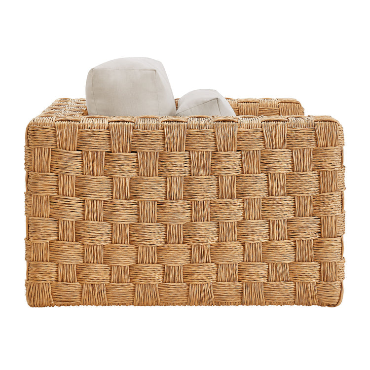 Thames 4-Piece Outdoor Patio Wicker Outdoor Patio Rattan Furniture Set - Default Title
