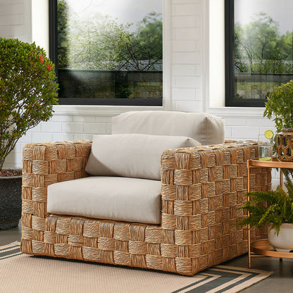 Thames Outdoor Patio Wicker Outdoor Patio Rattan Armchair - Default Title