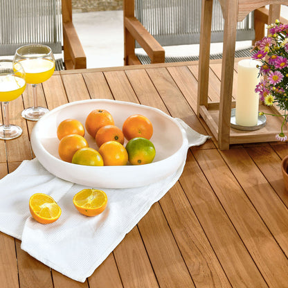 Vienna 7-Piece Outdoor Patio Teak and Rope Dining Set with Armchairs - Natural Natural