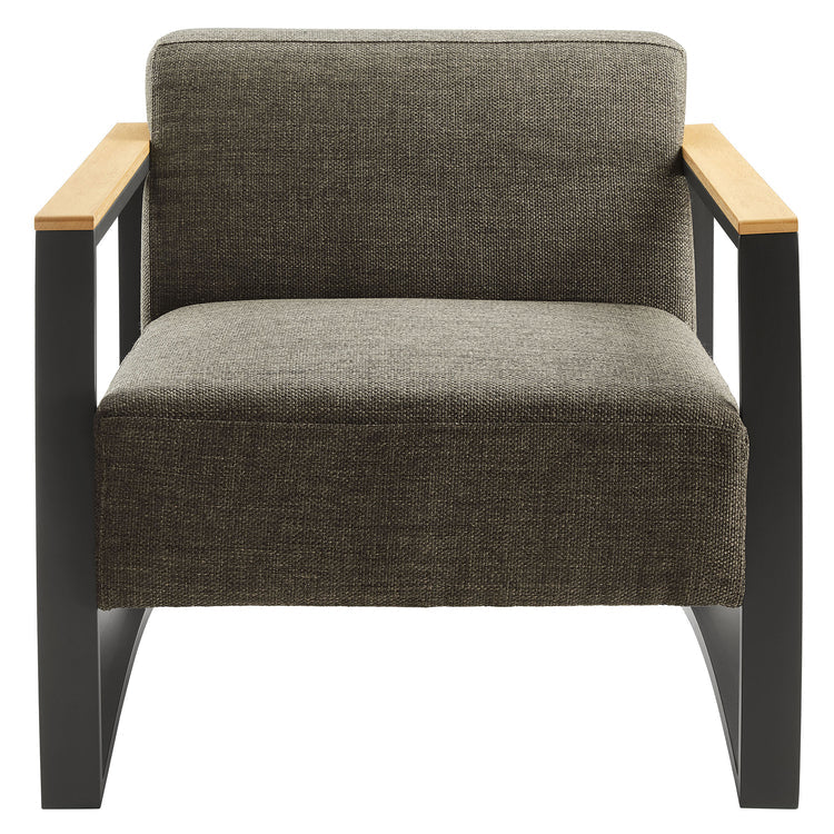 Sauve Outdoor Patio Aluminum and Fabric Armchair - Charcoal Smoke