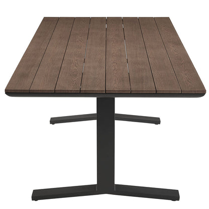 Aeris 9-Piece Outdoor Patio Aluminum Dining Set - Charcoal