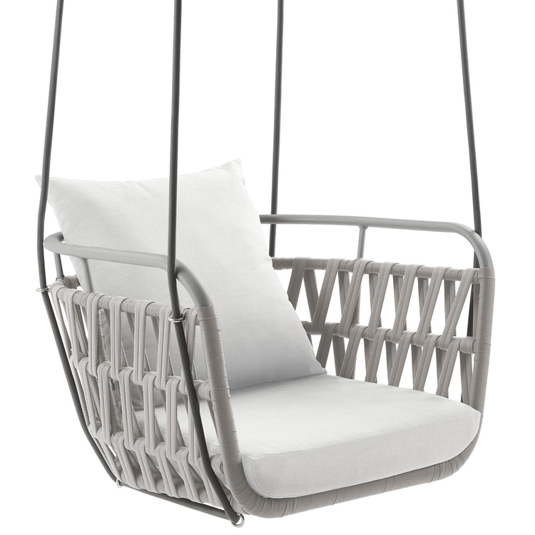 Kaliah Outdoor Patio Aluminum Swing Chair - Kaliah Outdoor Patio Aluminum Swing Chair