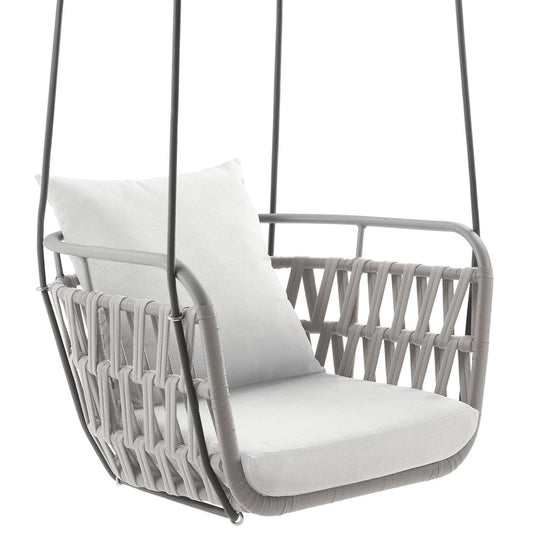 Kaliah Outdoor Patio Aluminum Swing Chair - Kaliah Outdoor Patio Aluminum Swing Chair