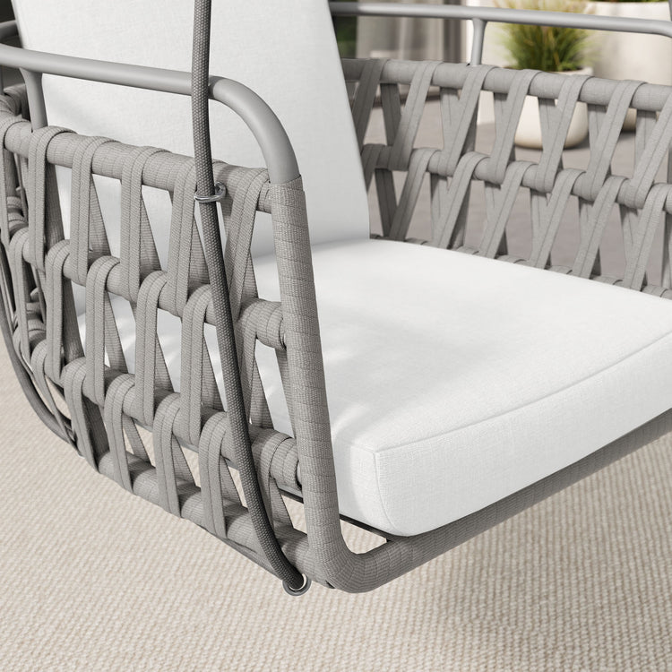 Kaliah Outdoor Patio Aluminum Swing Chair - Kaliah Outdoor Patio Aluminum Swing Chair