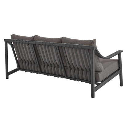 Terrace Outdoor Patio Aluminum Sofa - Carbon Graphite