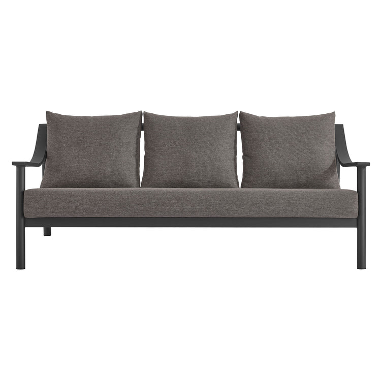Terrace Outdoor Patio Aluminum Sofa - Carbon Graphite