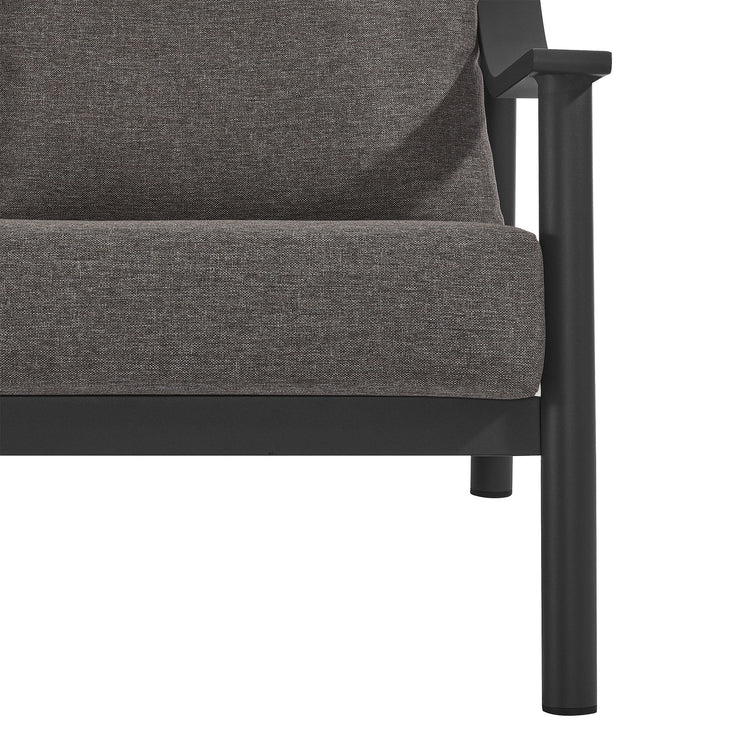 Terrace Outdoor Patio Aluminum Sofa - Carbon Graphite