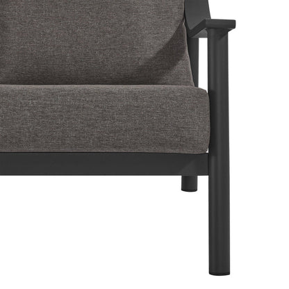 Terrace Outdoor Patio Aluminum Sofa - Carbon Graphite