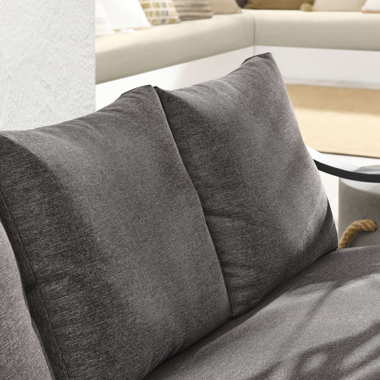 Terrace Outdoor Patio Aluminum Sofa - Carbon Graphite