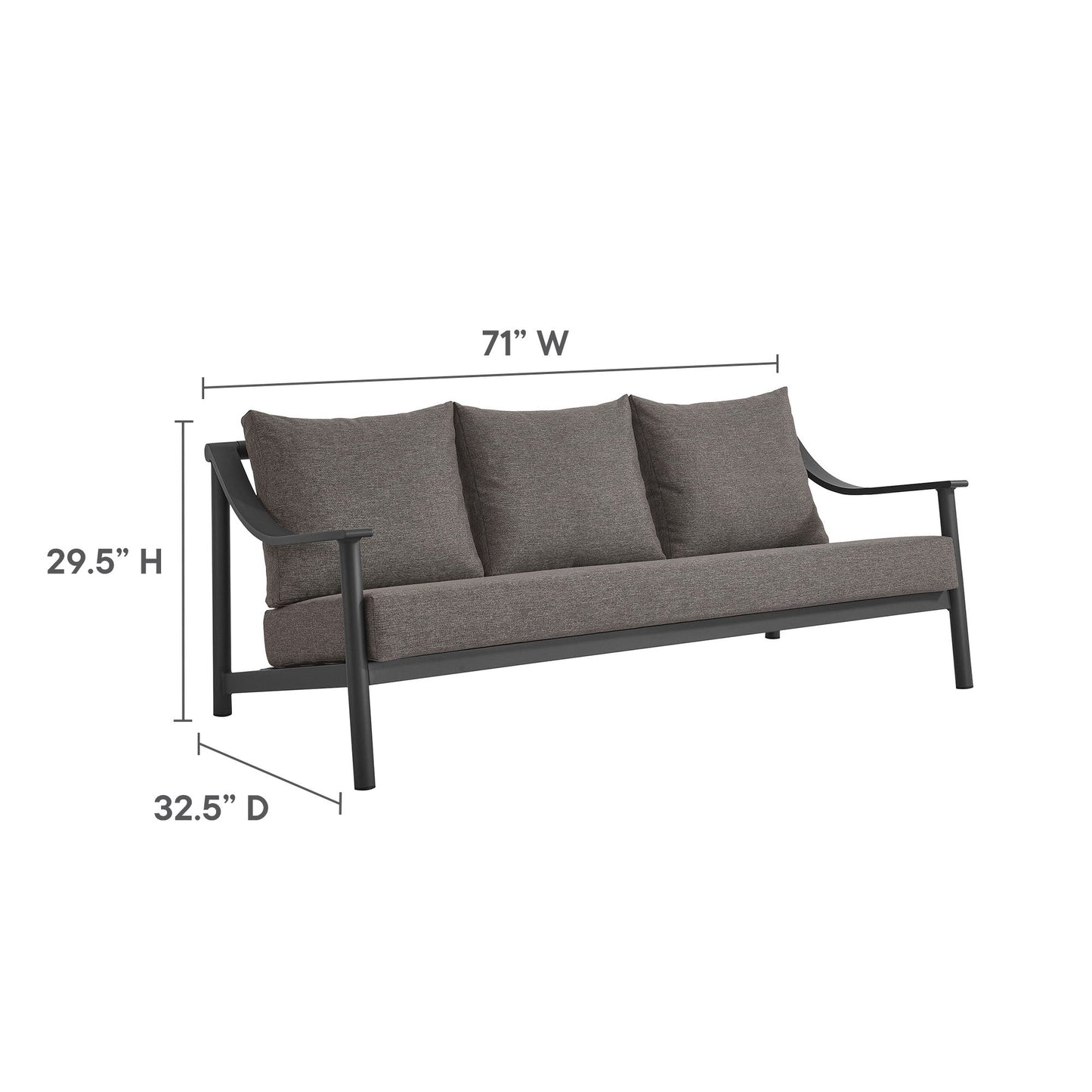 Terrace 4-Piece Outdoor Patio Aluminum Furniture Set