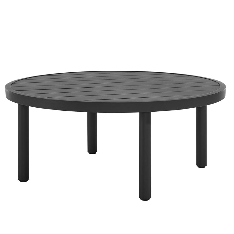 Terrace 35" Outdoor Patio Aluminum Round Coffee Table - Default Title