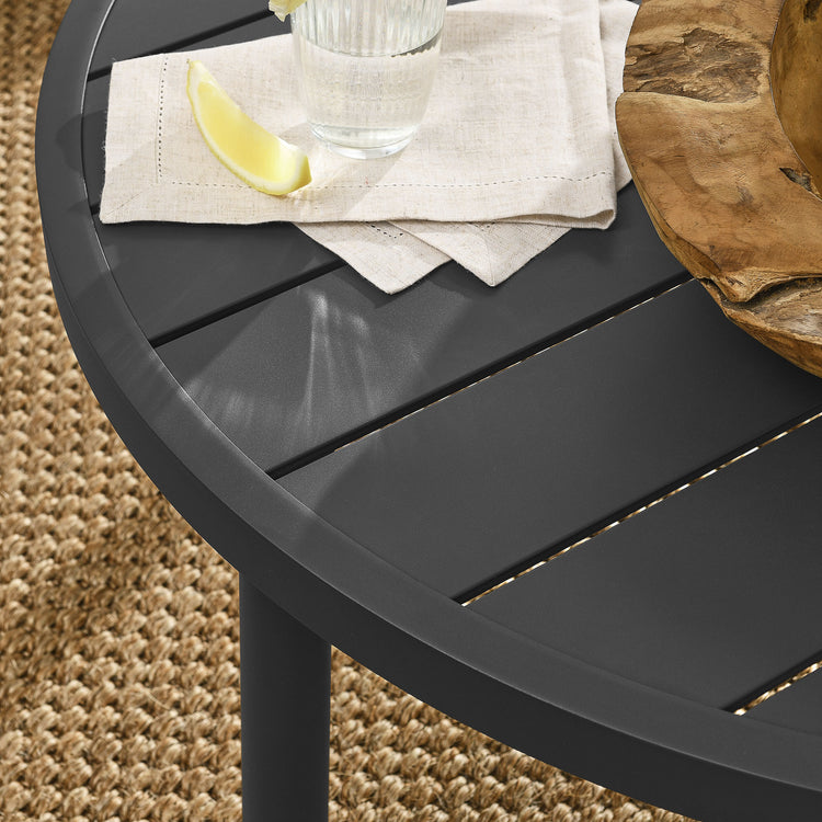Terrace 35" Outdoor Patio Aluminum Round Coffee Table - Default Title