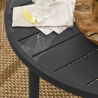 Terrace 35" Outdoor Patio Aluminum Round Coffee Table - Default Title