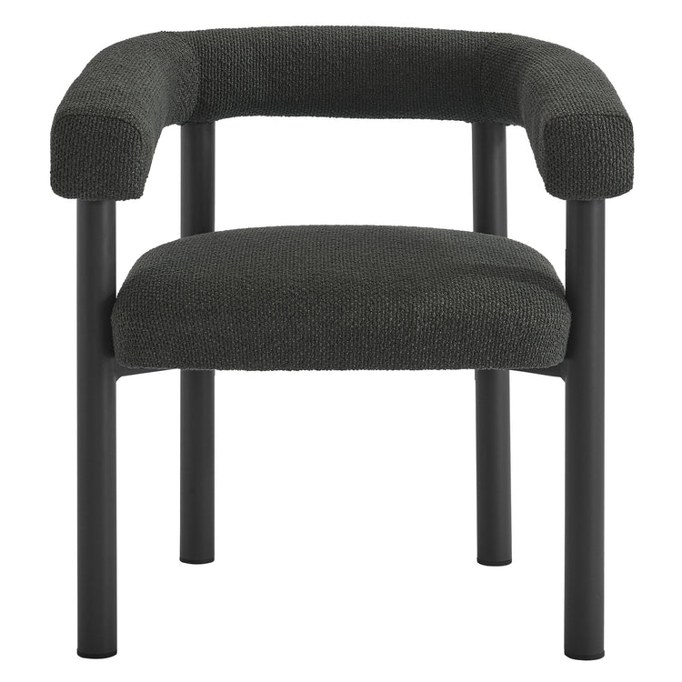 Nautica Outdoor Patio Aluminum Dining Armchairs Set of 2 - Charcoal Graphite