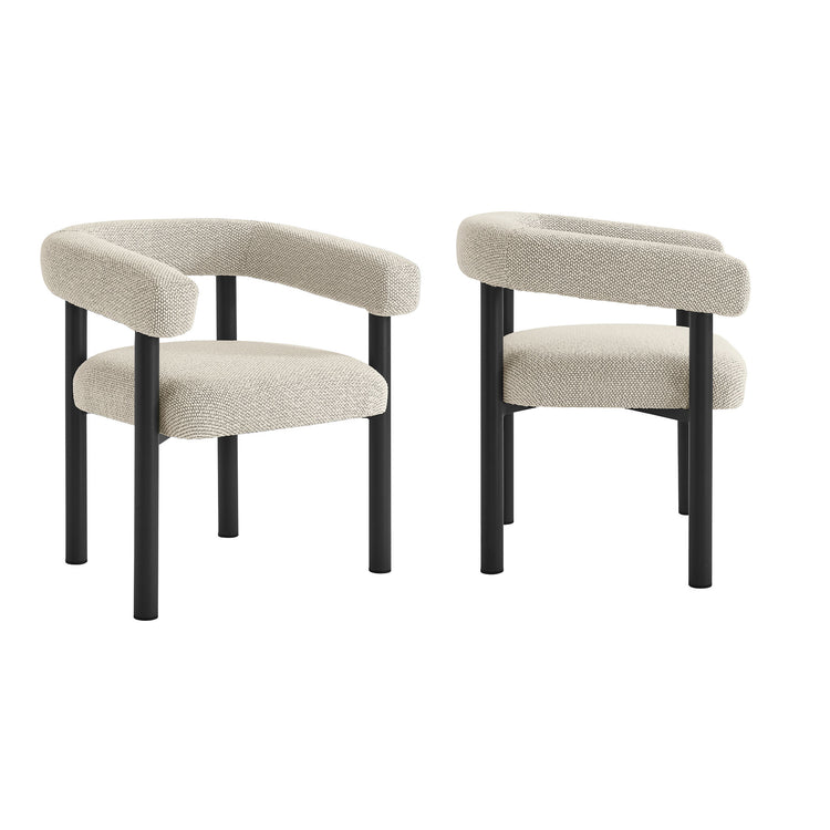 Nautica 5-Piece Round Outdoor Patio Aluminum Dining Table and Chairs Set - Ivory Graphite