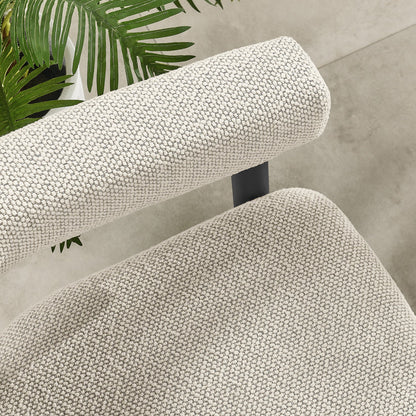 Nautica Outdoor Patio Aluminum Dining Armchairs Set of 2 - Ivory Graphite