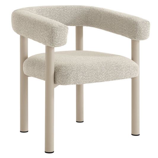 Nautica Outdoor Patio Aluminum Dining Armchairs Set of 2 - Ivory Taupe