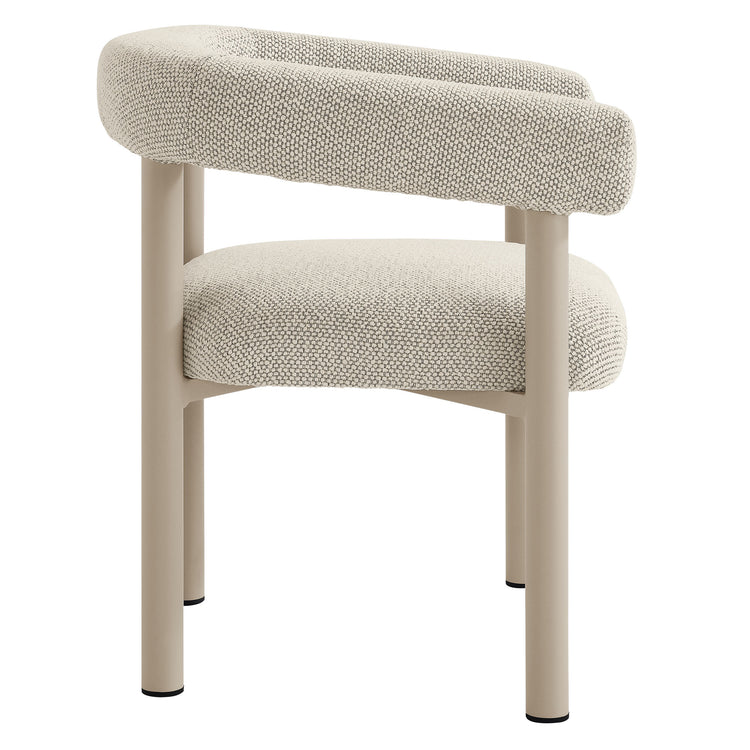 Nautica Outdoor Patio Aluminum Dining Armchairs Set of 2 - Ivory Taupe