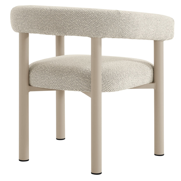Nautica Outdoor Patio Aluminum Dining Armchairs Set of 2 - Ivory Taupe